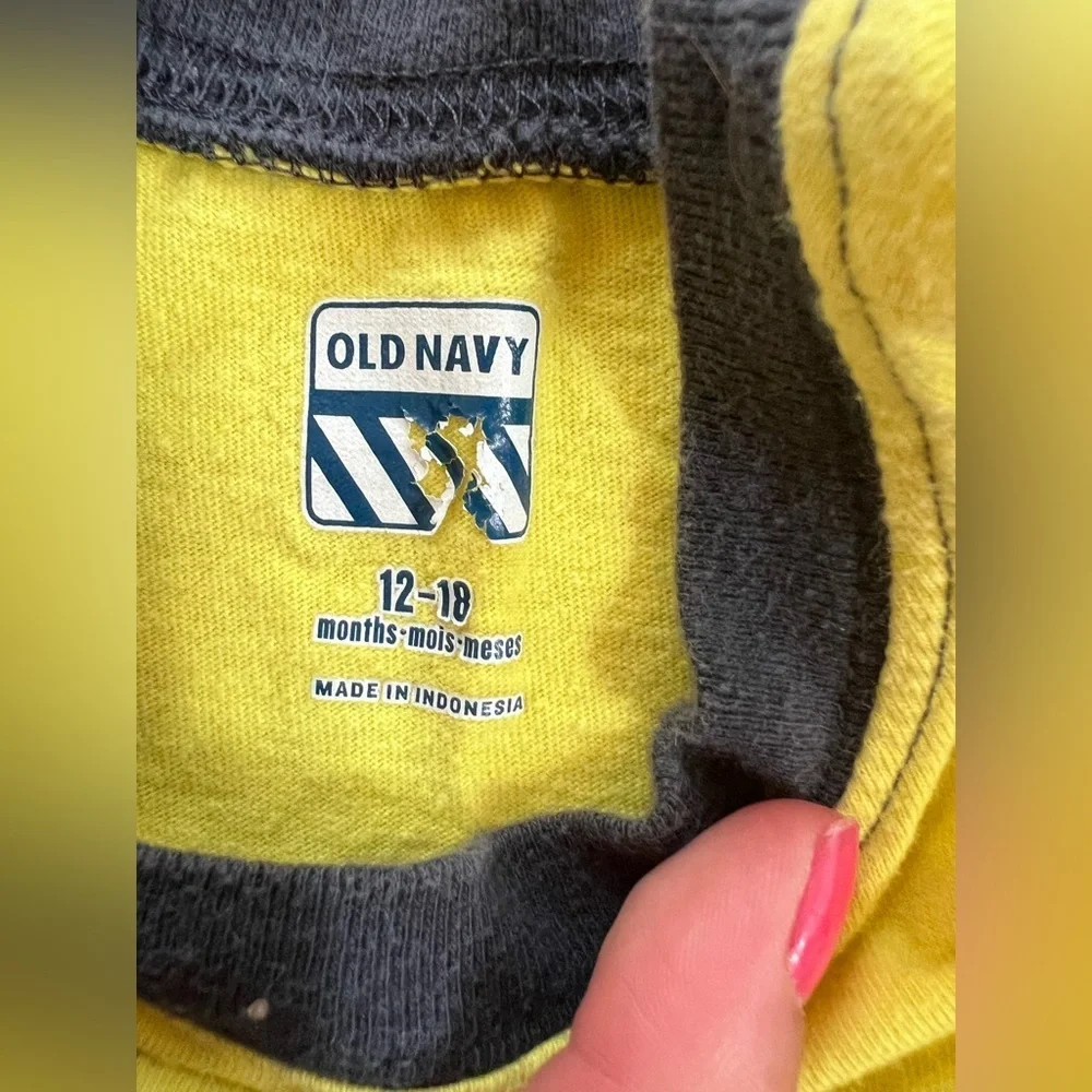 Old Navy Kids Bright Yellow Tee Ball Tank